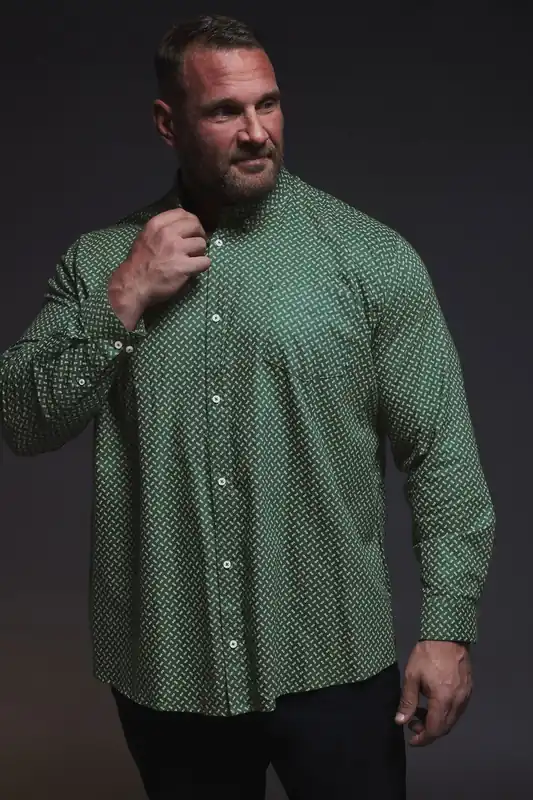 Geometric Print Party Shirt - BadRhino