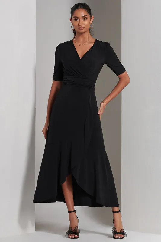 Olana Jersey Frill Hem Maxi Dress - Jolie Moi