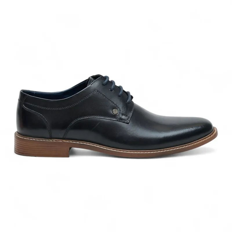 Leather Polished Plain Formal Derby Shoes - TruClothing