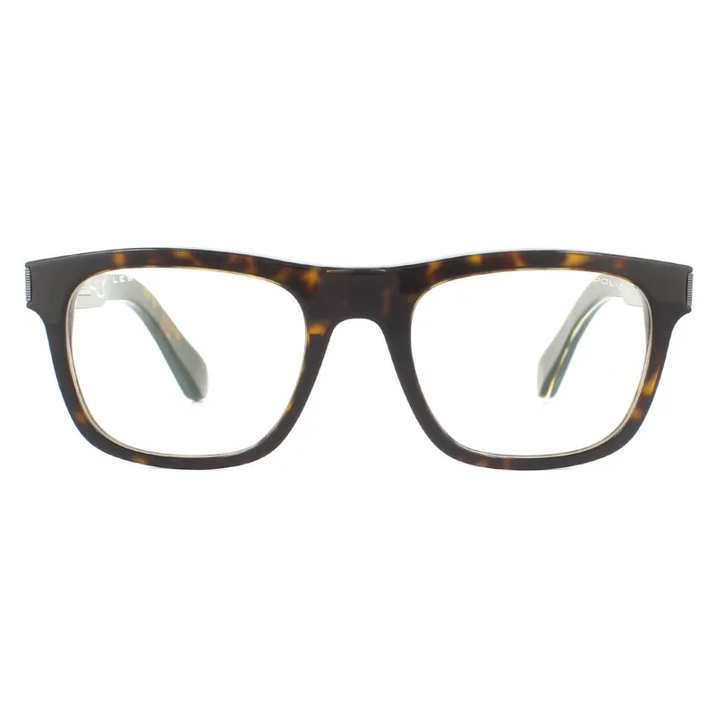 Square Shiny Havana Clear Sunglasses - Police