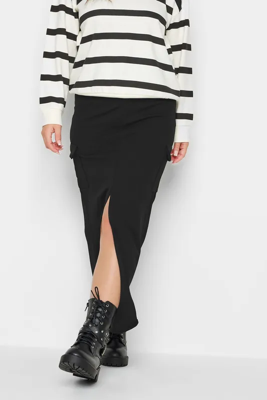 Petite Cargo Split Hem Maxi Skirt - PixieGirl
