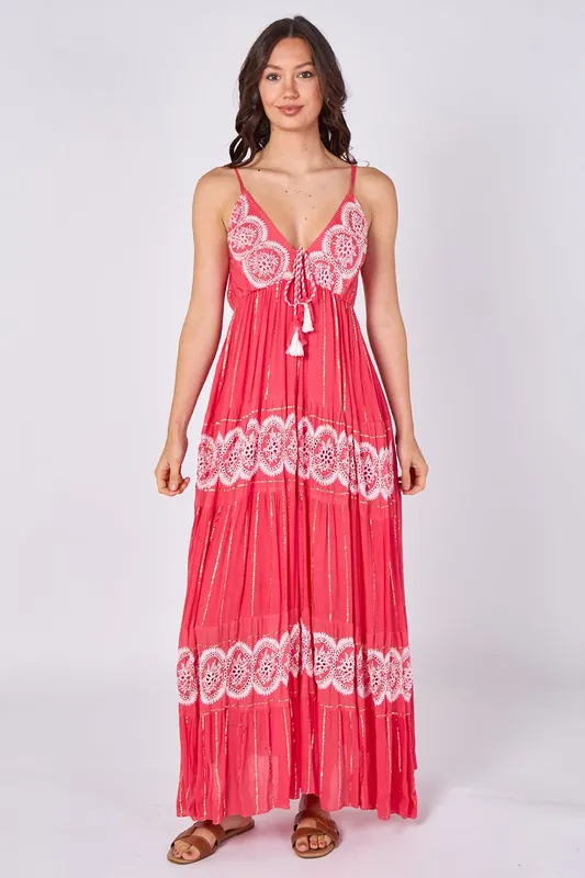 Lace Detail Boho Maxi Dress - ELAINA FASHION