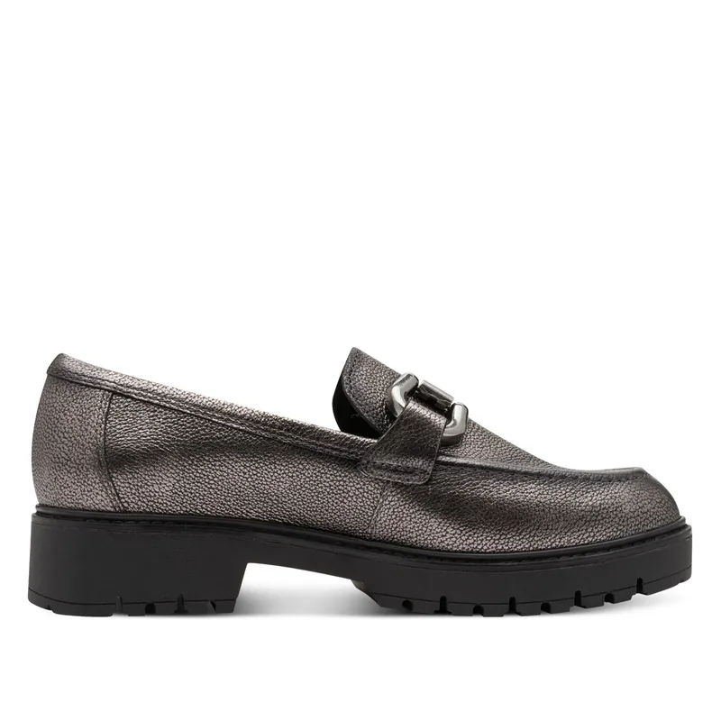 Tamaris Leather Loafers Slip-On Platform Shoes