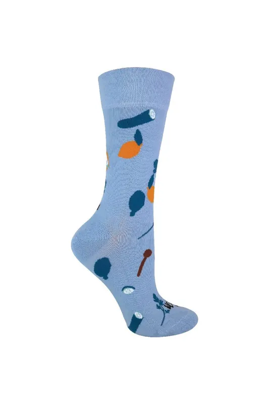 1 Pack Novelty Cotton Blue Vegetable Socks - Sock Snob