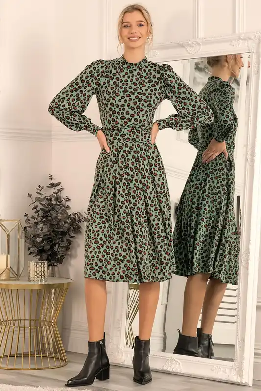Kathryn Long Sleeve Midi Dress - Jolie Moi
