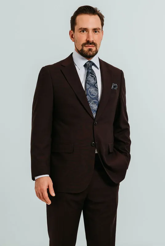 Burgundy 2 Piece Suit - Dobell