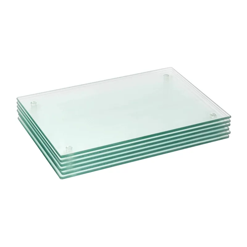 6x Glass Placemats - 30 x 20cm - Dining Table Place Mats Protectors