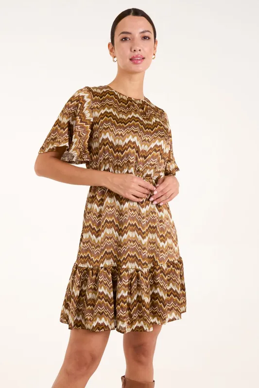 Crew Neck Mini Dress - Blue Vanilla