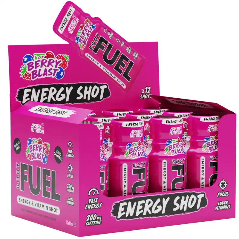 BodyFuel Energy & Vitamin Shots - Orange - 12 Servings