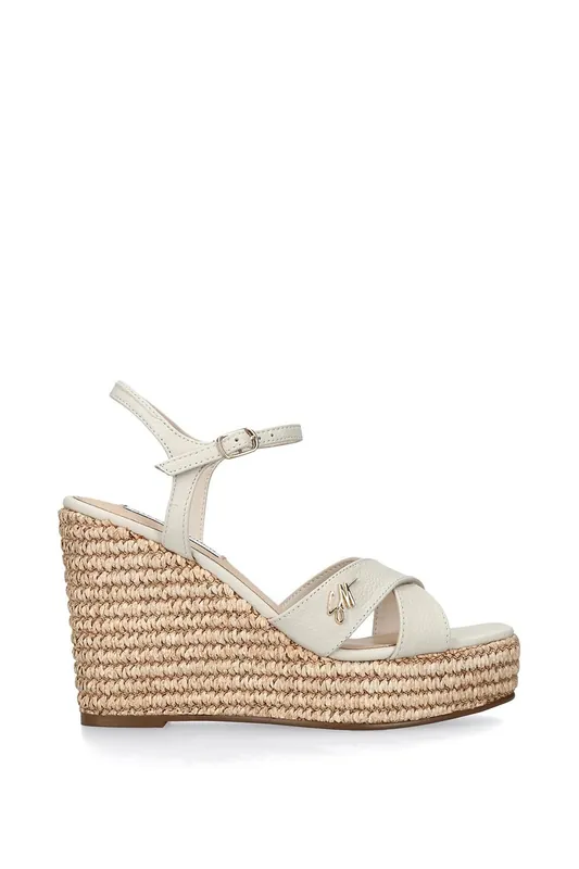 Cylo White' Leather Sandals - STEVE MADDEN