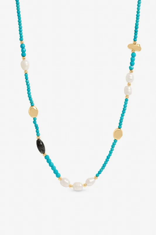 Turquoise Beaded Necklace - Jon Richard