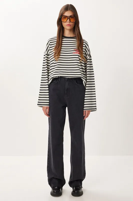 High Waist Straight Leg Denim Jeans - Happiness Istanbul