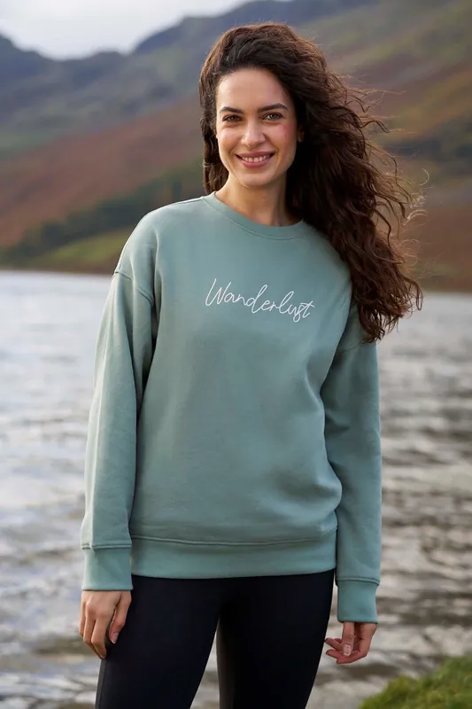 Printed Lightweight Warm and Cosy Crew Neck Relaxed Fit Sweatshirt - Mountain Warehouse