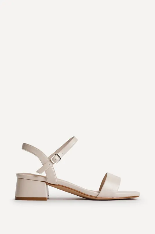 Carlie Wide Fit Nude Faux Leather Low Heels - Linzi