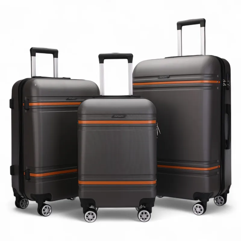 Hardshell Cabin Suitcase Robust ABS Lightweight Luggage Holiday Bag - Infinity Leather