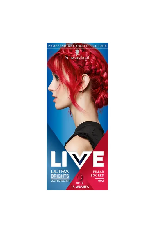 Live Ultra Bright 'Hair Dye' 092 Pillar Box Red - Schwarzkopf