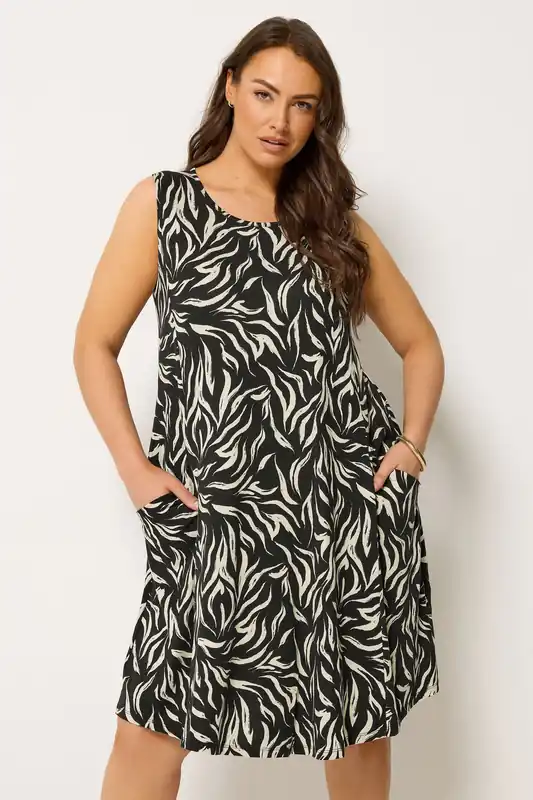 Abstract Drape Pocket Dress - Yours