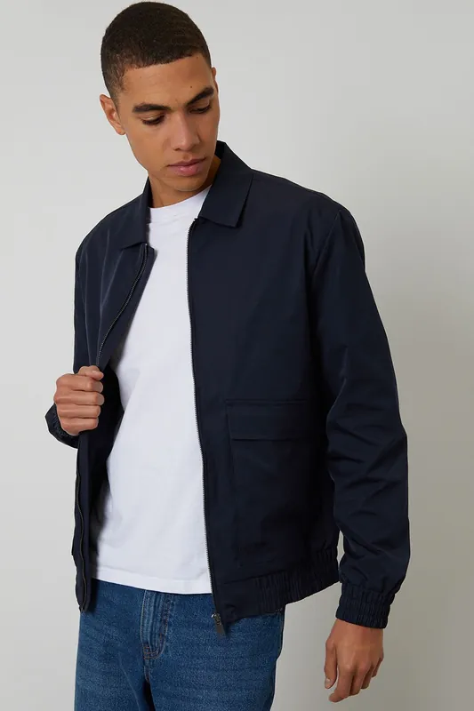 Showerproof Patch Pocket Zip Up Jacket - Threadbare