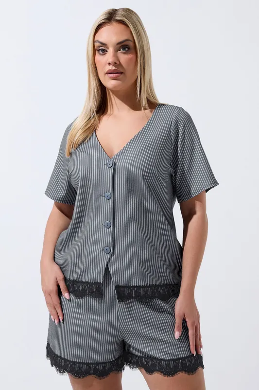 Pinstripe Short Sleeve Shirt - Yours