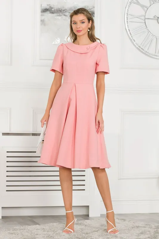 Valery Button Collar Dress - Jolie Moi