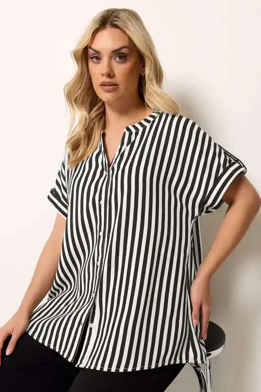 Stripe Button Up Blouse - Yours