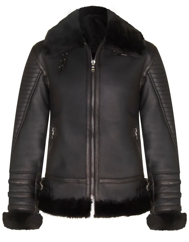 Retro Biker Sheepskin Jacket-Avignon