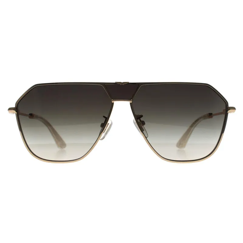 Aviator Shiny Pink Gold Smoke Grey Gradient SPLL89 Horizon 8 - Police