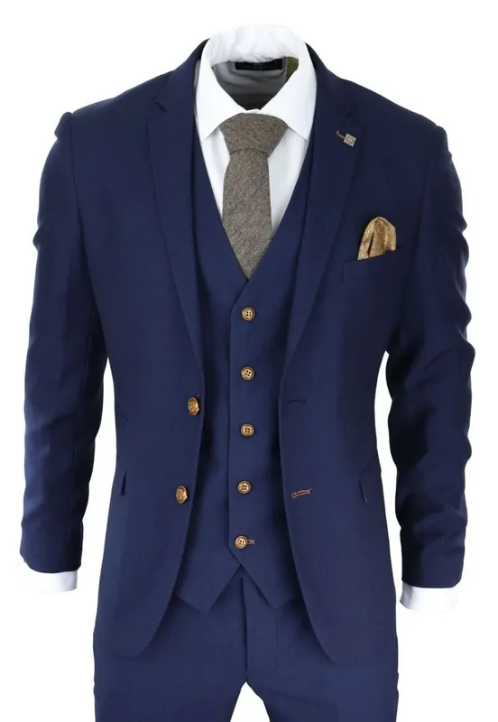3 Piece Birdseye Classic Suit - Infinity Leather
