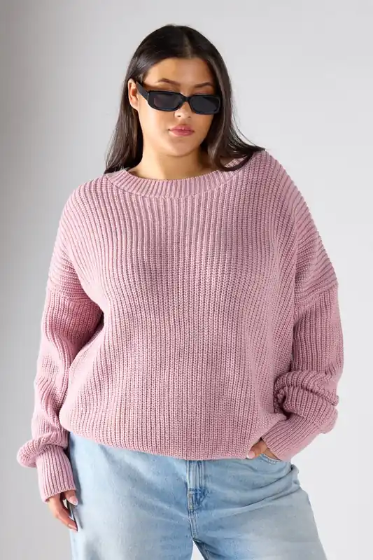 Ribbed Knit Oversized Jumper - Shnoo