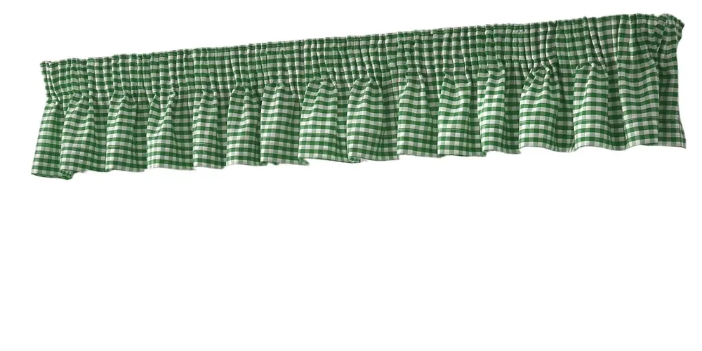 Gingham Green Checked Pelmet - Alan Symonds