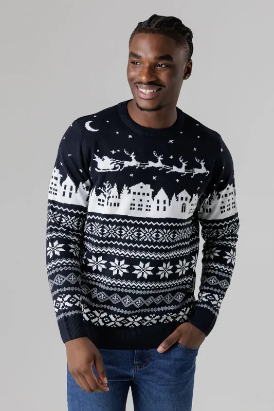 Festive Jacquard Crew Neck Jumper - Tokyo Laundry