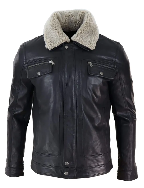 Sheepskin Collar Jacket - TruClothing