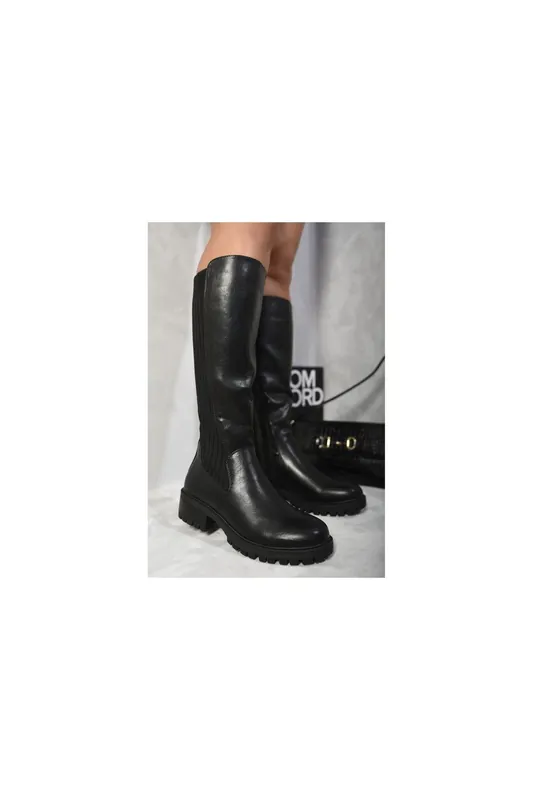 Aurelia Zip Up Knee High Boots - IKRUSH