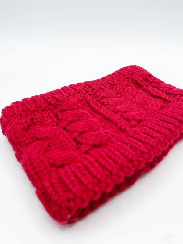 Red Cable Knitted Headband - SVNX