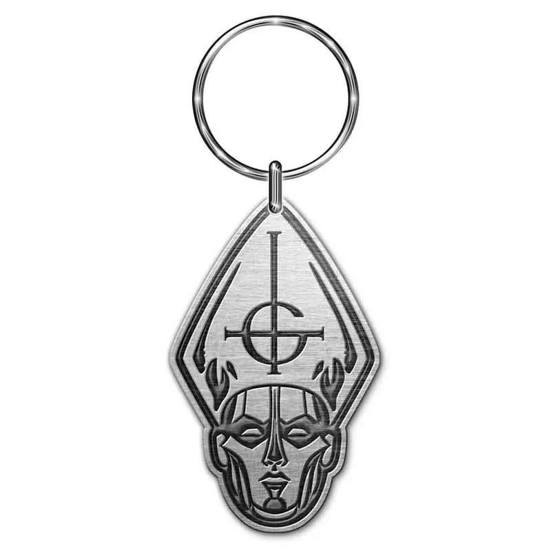 Papa Head Die Cast Relief Keyring - Ghost