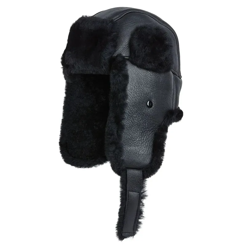 RAF Aviator B-55 Trapper Hat Winter Leather Navigator