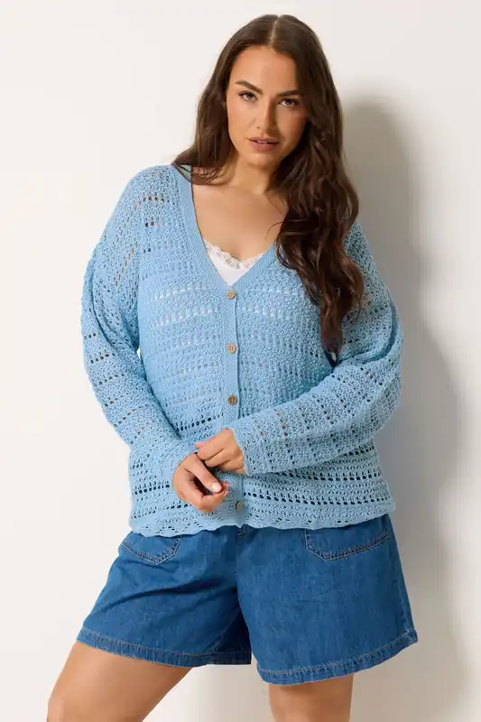 Pointelle Knit Cardigan - Yours
