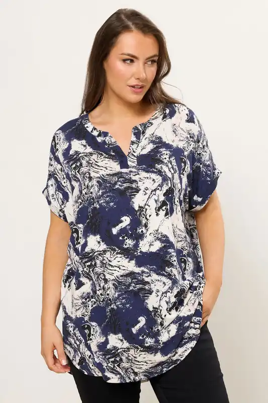 Abstract Notch Neck Top - Yours