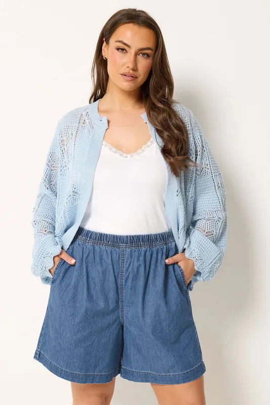Washed Denim Shorts - Yours