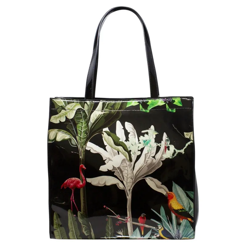 Glossy Tropical Print Purse - SVNX