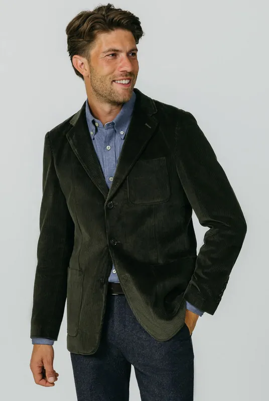 Green Corduroy Casual Jacket - Dobell