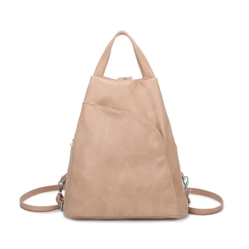 PU Leather Convertible Crossbody Sling Backpack Bag - Kitise