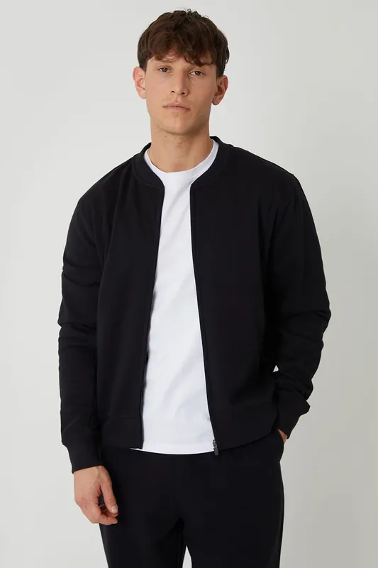 Zip Through Sweat Bomber - Threadbare