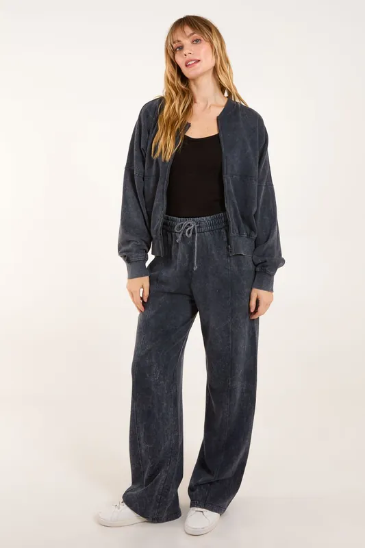 Bomber Jacket & Jogger Set - Blue Vanilla