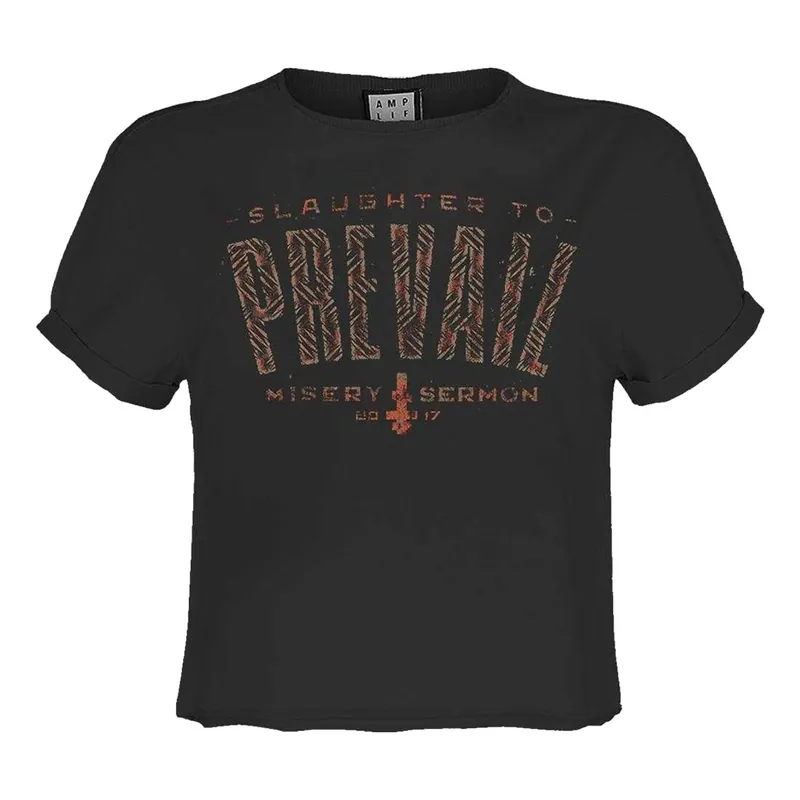 Animal Print Slaughter To Prevail Logo Crop Top - Amplified