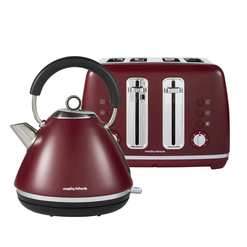 Accents Rhubarb Kettle & Toaster Bundle - Morphy Richards
