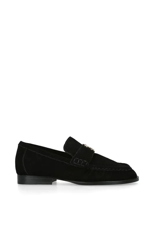 Morgen Black Suede' Suede Flats - STEVE MADDEN