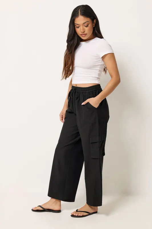Petite Cargo Wide Leg Trousers - PixieGirl