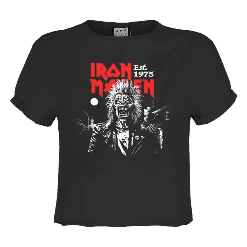 50th 2 Colour 1975 Eddie Iron Maiden Crop Top - Amplified