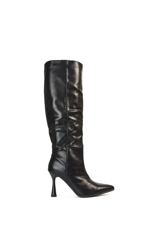 Isabel' Stiletto High Heel Pointed Toe Knee High Boots - XY London